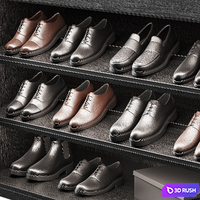 Poliform Code Wardrobe 2 3D Model Vray, Corona