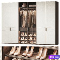 Poliform Code wardrobe 3D Model Vray, Corona