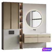 Bathroom furniture set 21 3D Model Vray, Corona
