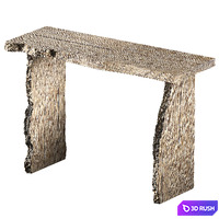 Console - a table made of old wood with chipped edges 3D Model Vray, Corona