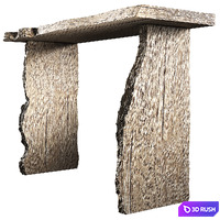 Console - a table made of old wood with chipped edges 3D Model Vray, Corona
