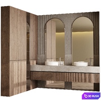 Bathroom furniture by Fauset Bathroom 160 3D Model Vray, Corona