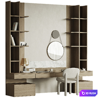 Home Office 002 3D Model Vray, Corona