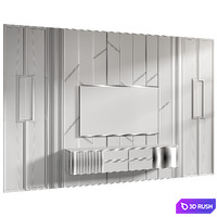 TV 3D Panel 021 3D Model Corona