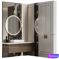 Bathroom furniture 35 in neoclassical style 3D Model Corona