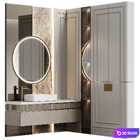 Bathroom furniture 35 in neoclassical style 3D Model Corona