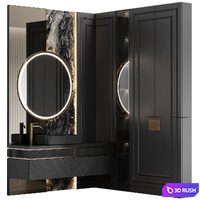 Bathroom furniture 35 in neoclassical style 3D Model Corona