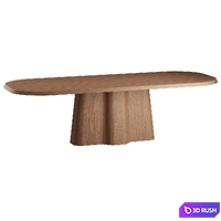 Kyoto Rectangular Dining Table by rh.com 3D Model Corona