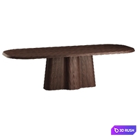 Kyoto Rectangular Dining Table by rh.com 3D Model Corona