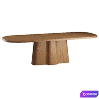 Kyoto Rectangular Dining Table by rh.com 3D Model Corona