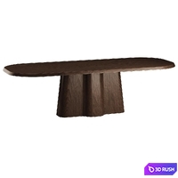 Kyoto Rectangular Dining Table by rh.com 3D Model Corona