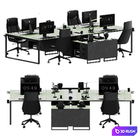 Office Set 001 3D Model Corona