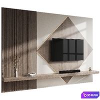 TV Wall 145 3D Model Corona