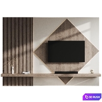 TV Wall 145 3D Model Corona