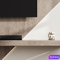 TV Wall 145 3D Model Corona