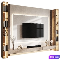 TV Wall 089 3D Model Corona