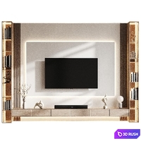 TV Wall 089 3D Model Corona