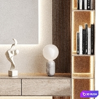 TV Wall 089 3D Model Corona