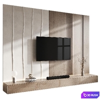 TV Wall 059 3D Model Corona