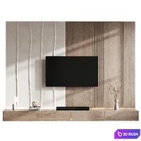 TV Wall 059 3D Model Corona