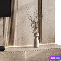 TV Wall 059 3D Model Corona