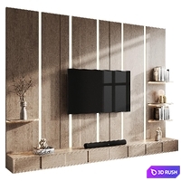 TV Wall 055 3D Model Corona
