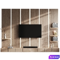 TV Wall 055 3D Model Corona