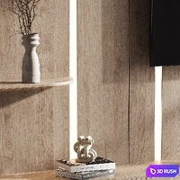 TV Wall 055 3D Model Corona