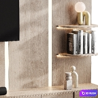 TV Wall 055 3D Model Corona