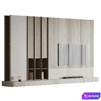 TV wall 013 3D Model Corona