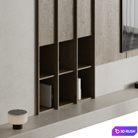 TV wall 013 3D Model Corona