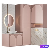 Luxury Bathroom Liem 18 3D Model Vray, Corona