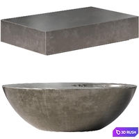Zink Cubist Nest Cool Table by Domani 3D Model Corona