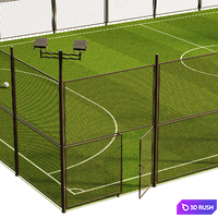 Mini football pitch 3D Model Corona