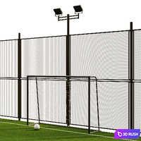 Mini football pitch 3D Model Corona