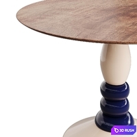 Round Metal Wooden Dining Table by Zara Home 3D Model Corona
