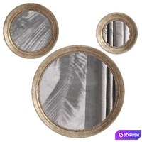 Set of mirrors Afsan_3, La Redoute 3D Model Vray, Corona