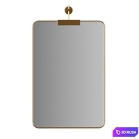 Rounded Corners Mirror on Bracket by Clear Home Design 3D Model Vray, Corona