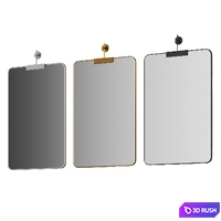 Rounded Corners Mirror on Bracket by Clear Home Design 3D Model Vray, Corona