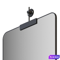 Rounded Corners Mirror on Bracket by Clear Home Design 3D Model Vray, Corona