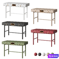 Binker desk 3D Model Vray, Corona