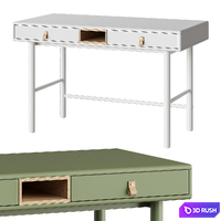 Binker desk 3D Model Vray, Corona