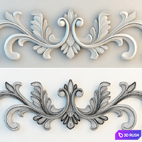 Stucco decor 3D Model Vray