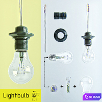 Lightbulb E27 3D Model Vray