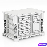 Lyn Design Kitchen Island 3D Model Vray