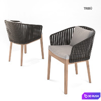 Tribu, Mood, armchair + table 3D Model Vray