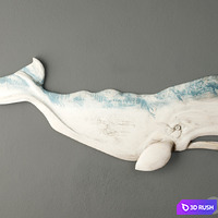 Hand-Carved Sperm Whale / Sunny Wood Design Inc. 3D Model Vray