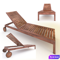 Beach chaise lounge 3D Model Corona