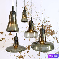 Modern Lamp Crystal Glass 3D Model Vray
