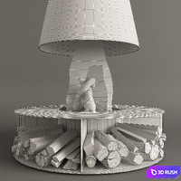 Fireplace_Modern_10 3D Model Vray